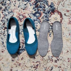 Allbirds Women’s Tree Breezers Ballet Flat Shoe in Deep Emerald - Size 7